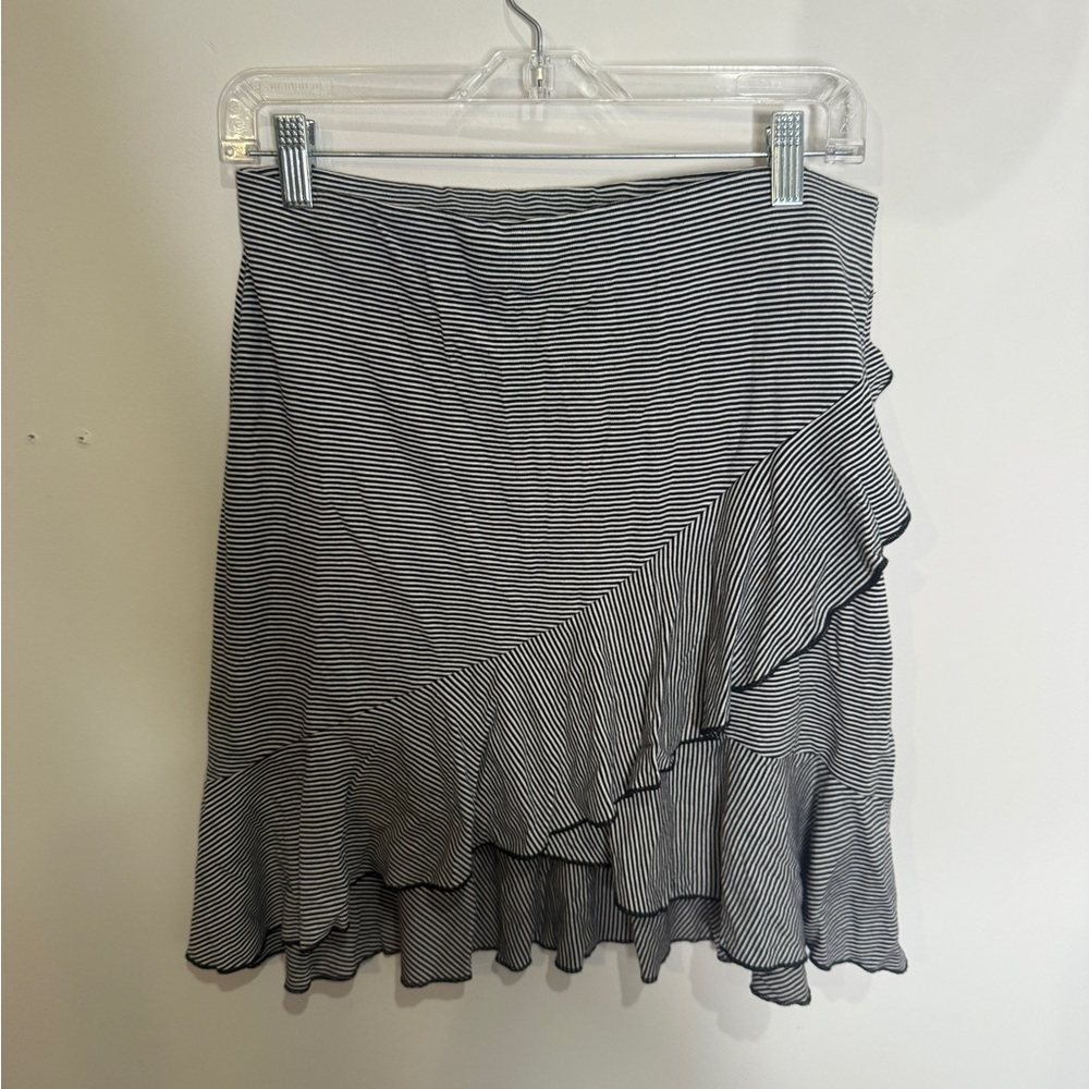 H&M Black and White Striped Skirt